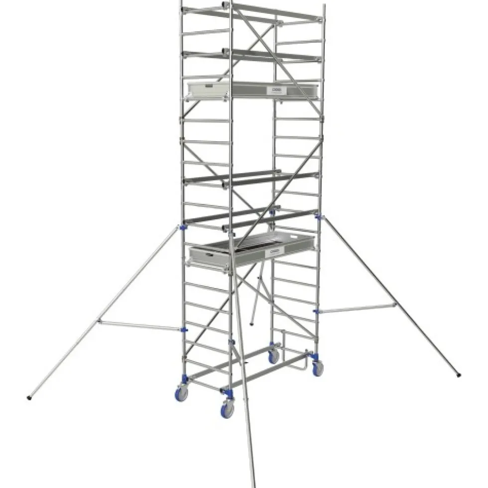 Échafaudage roulant en aluminium - Cross 2 180 - Hauteur 4,85mm TUBESCA