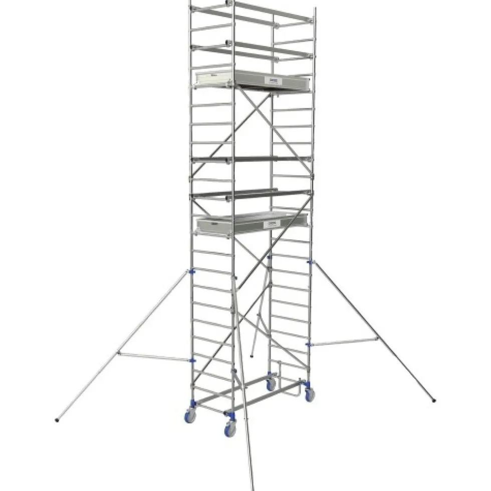 Échafaudage roulant en aluminium - Cross 2 180 - Hauteur 4,85mm TUBESCA