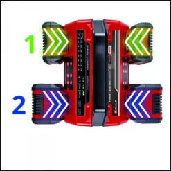 Chargeur de batterie 2x2 Power X-Quattrocharger 4A - Power X-Change EINHELL