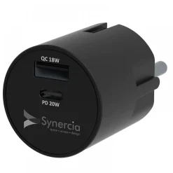Chargeur rapide 2 ports USB A+C - 15W - Zeni+ SYNERCIA
