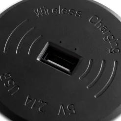 Chargeur sans fil encastrable pour smartphone - noir EMUCA