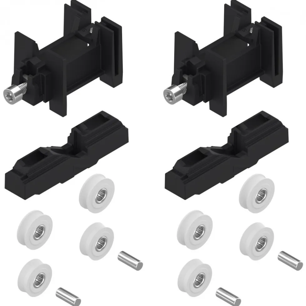 Chariots doubles pour rénovation de coulissant aluminium - charge 180 kg LA CROISÉE DS