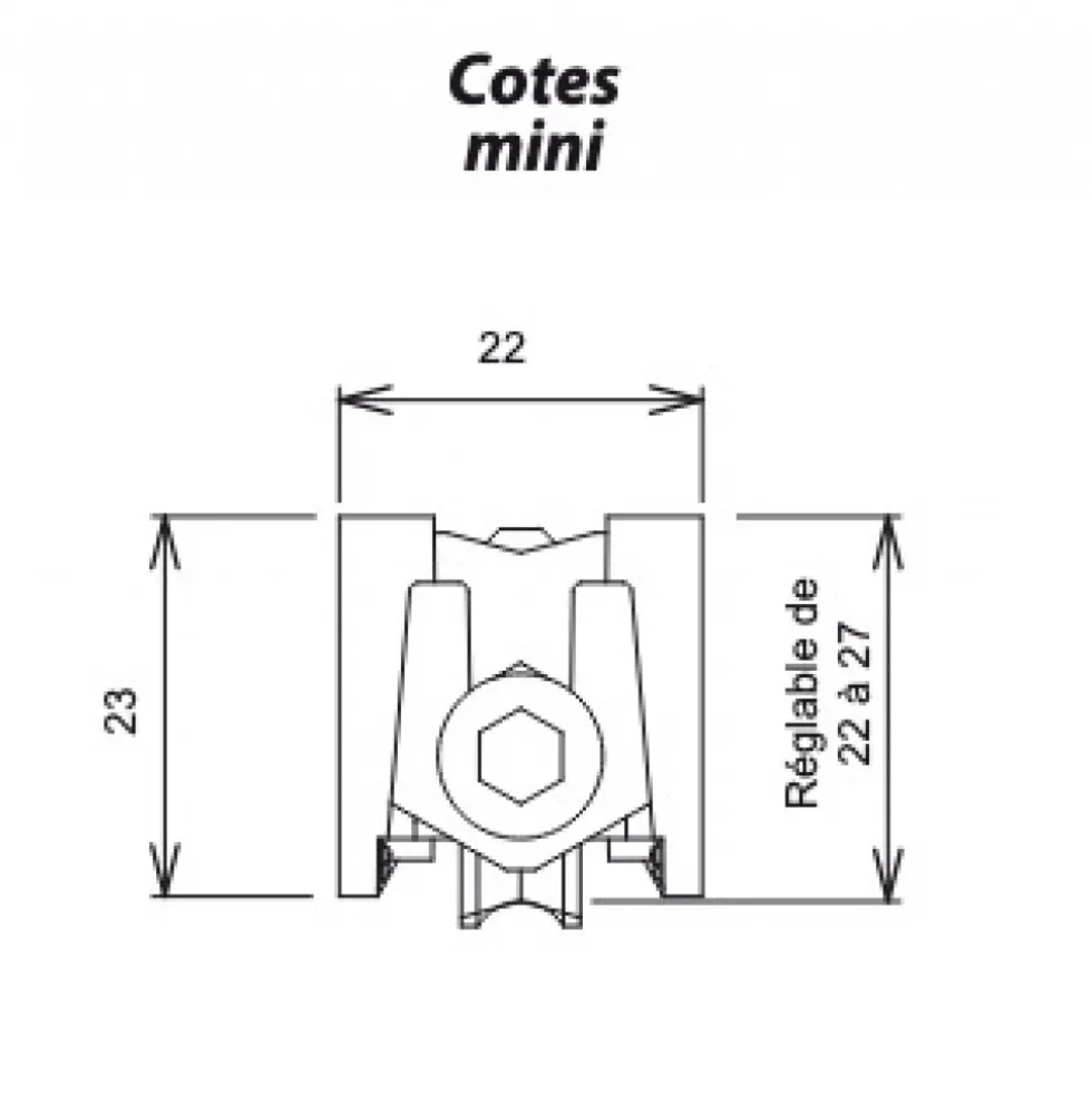 Chariots doubles pour rénovation de coulissant aluminium - charge 180 kg LA CROISÉE DS