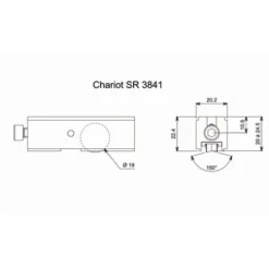 Chariot simple réglable pour coulissant aluminium - type 3841 LA CROISÉE DS