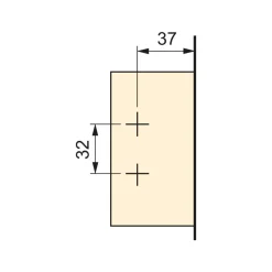 Charnière invisible 100° + embase à visser - lot de 20 - X91N EMUCA