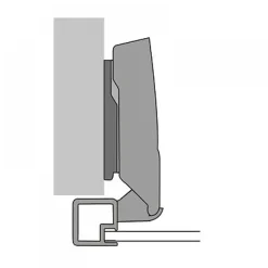 Charnière invisible 95° à visser - Sensys 8638i - Noir Obsidien HETTICH