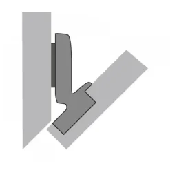 Charnière invisible à visser 125°- 9944 W45 HETTICH
