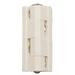 Charnière universelle à pans - Nylon blanc BRICOZOR