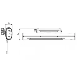 Chauffage rayonnant mural à cordon 1800 W Thermologika VORTICE
