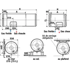 Chauffe eau - Aci Hybride monophasé sur socle 200 litres - Zeneo ATLANTIC