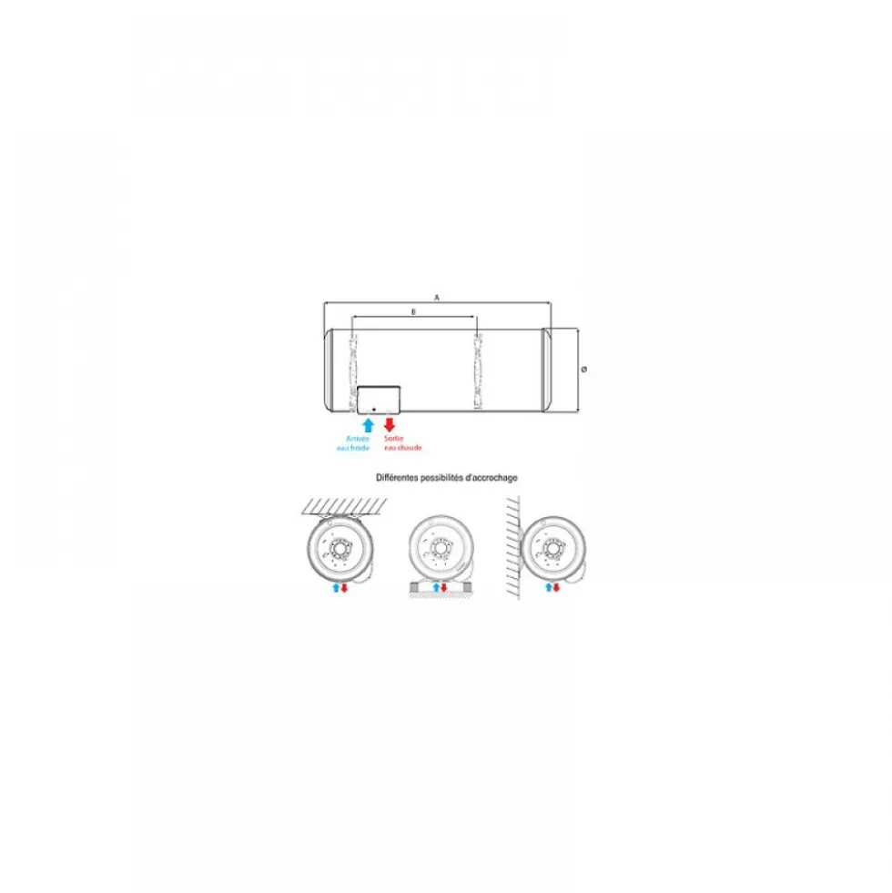 Chauffe eau Aci Hybride monophasé horizontal 200 L - Zeneo ATLANTIC