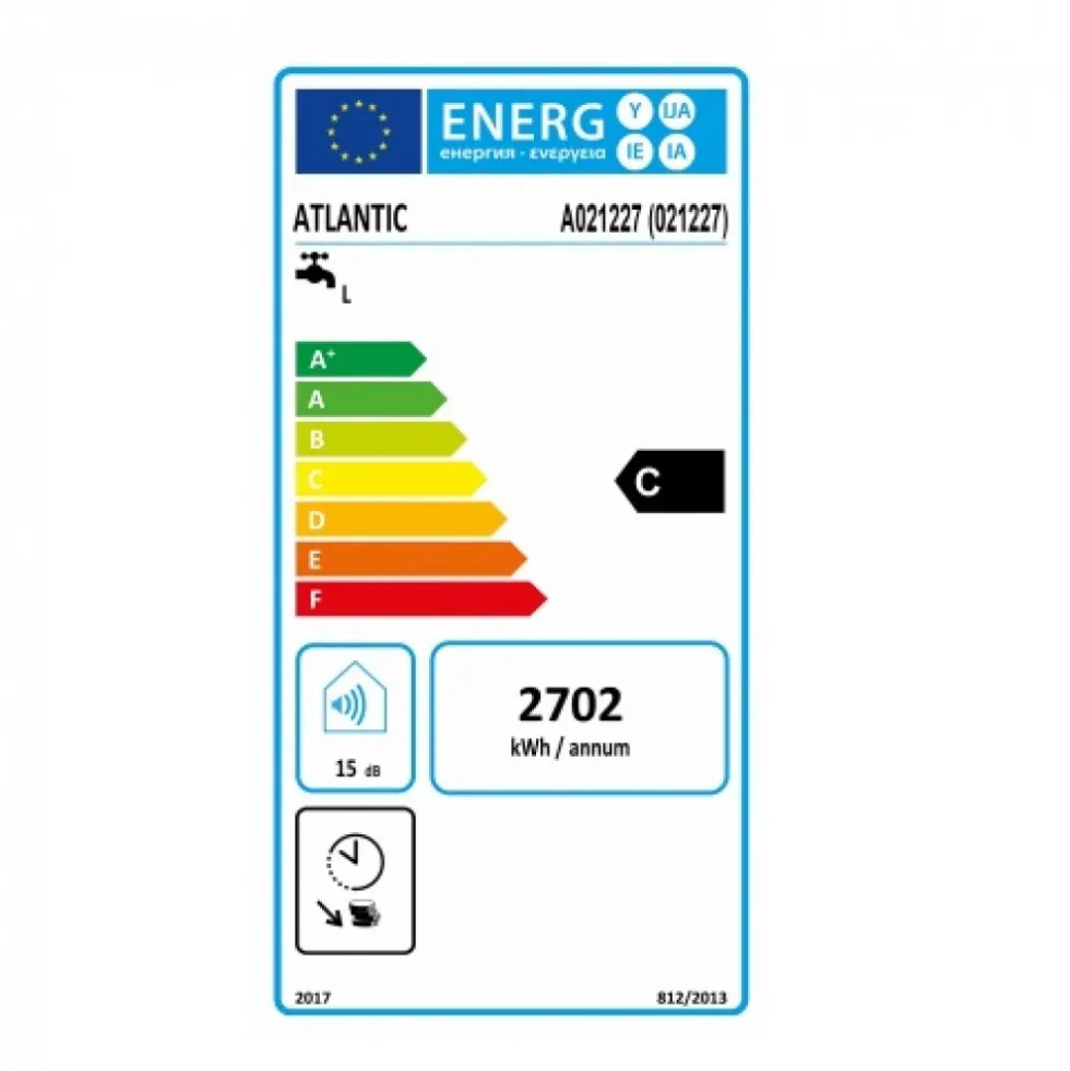 Chauffe-eau blindé compact - 200 L - pose murale verticale - Chaufféo ATLANTIC