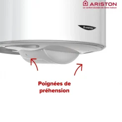 Chauffe-eau électrique blindé vertical Initio 150L avec trépied et groupe de sécurité ARISTON