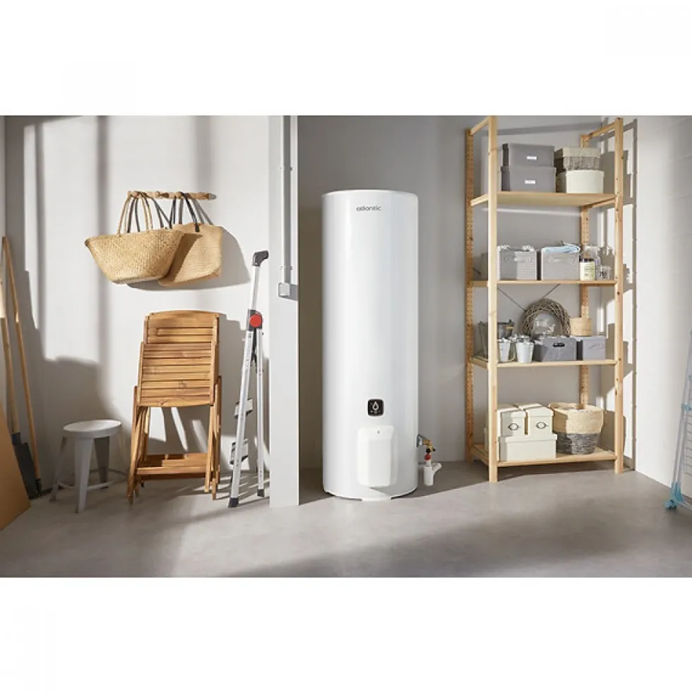 Chauffe-eau électrique connecté 300 L - ACI hybride - sur socle - Aquéo ATLANTIC
