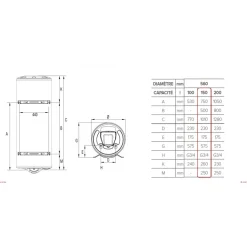 Chauffe-eau électrique stéatite vertical mural 150L Ø560mm - Sagéo ARISTON