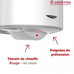 Chauffe-eau électrique stéatite vertical Sagéo 200L avec trépied et groupe de sécurité ARISTON