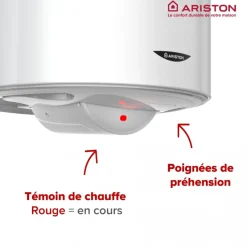 Chauffe-eau électrique stéatite vertical Sagéo 150L avec trépied et groupe de sécurité ARISTON