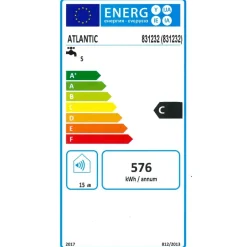 Chauffe-eau électrique sur évier - 30 L - carré - Classe A - Odeo ATLANTIC