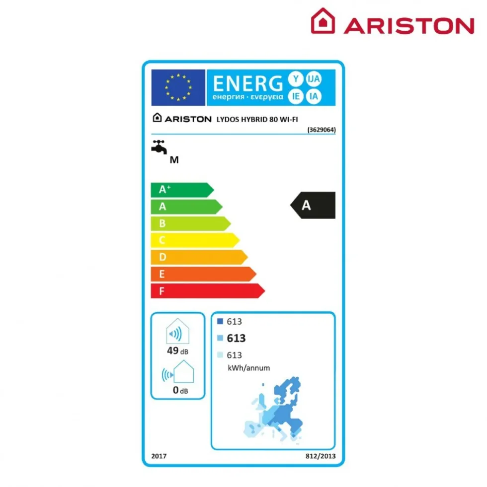 Chauffe-eau thermodynamique hybride connecté 80L - Lydos Hybrid WiFi 80C ARISTON