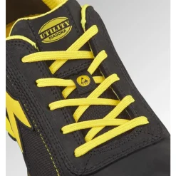 Chaussures de sécurité basses GLOVE HYPERFORM LOW S3S FO HRO SR ESD - noir et jaune Diadora Utility