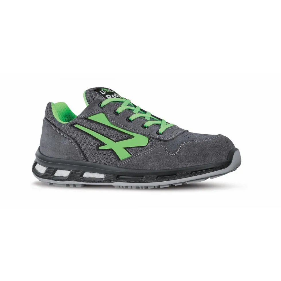 Chaussures de sécurité basses POINT S1 P SRC - noir et vert fluo UPOWER