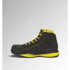 Chaussures de sécurité hautes GLOVE HYPERFORM MID S3S FO HRO SR ESD - noir et jaune Diadora Utility