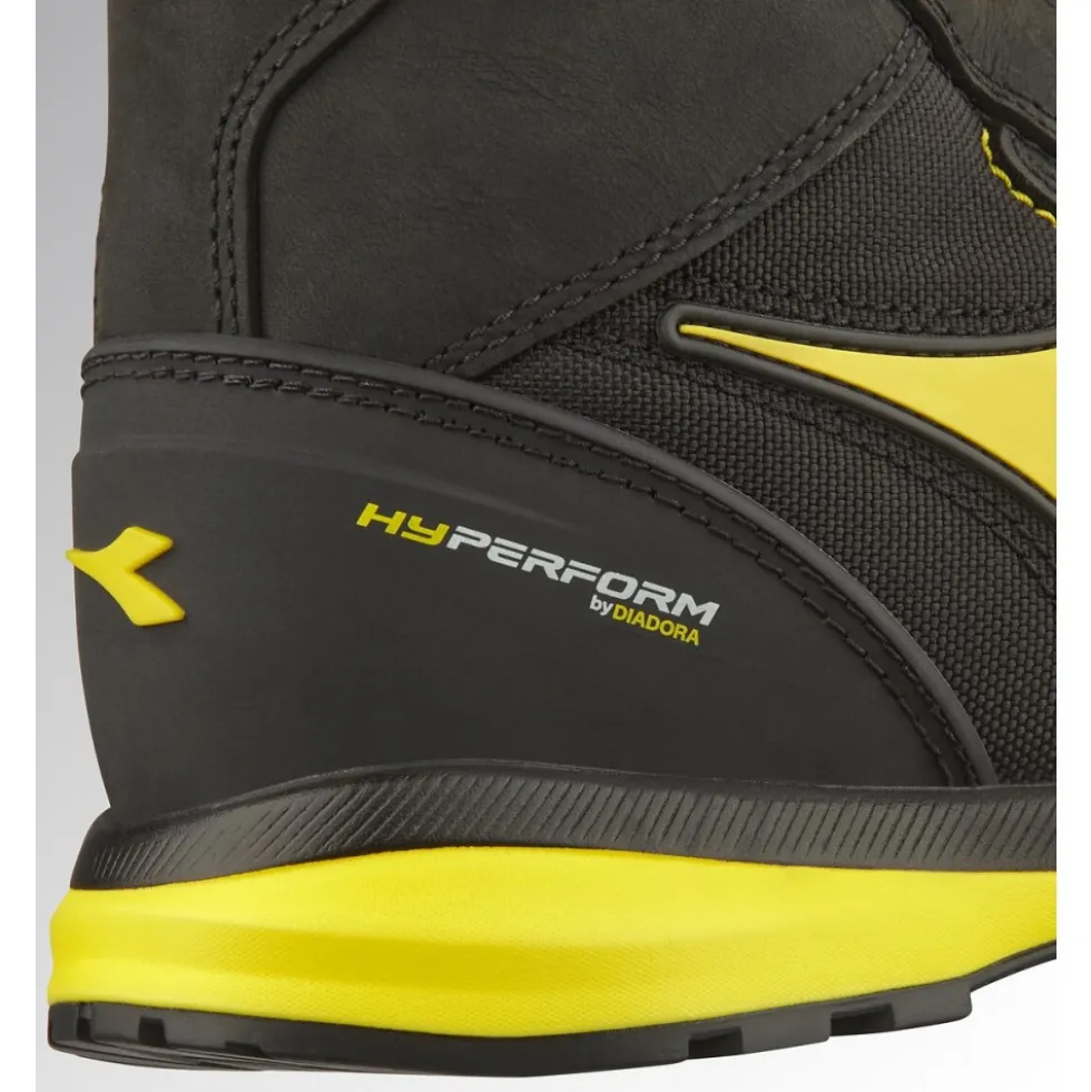Chaussures de sécurité hautes GLOVE HYPERFORM MID S3S FO HRO SR ESD - noir et jaune Diadora Utility