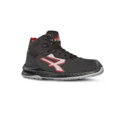 Chaussures hautes de sécurité STOCCOLMA S3 CI SRC ESD - noir et rouge UPOWER