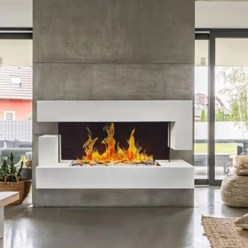 Cheminée électrique décorative - effet flammes - Quartz CHEMIN' ARTE