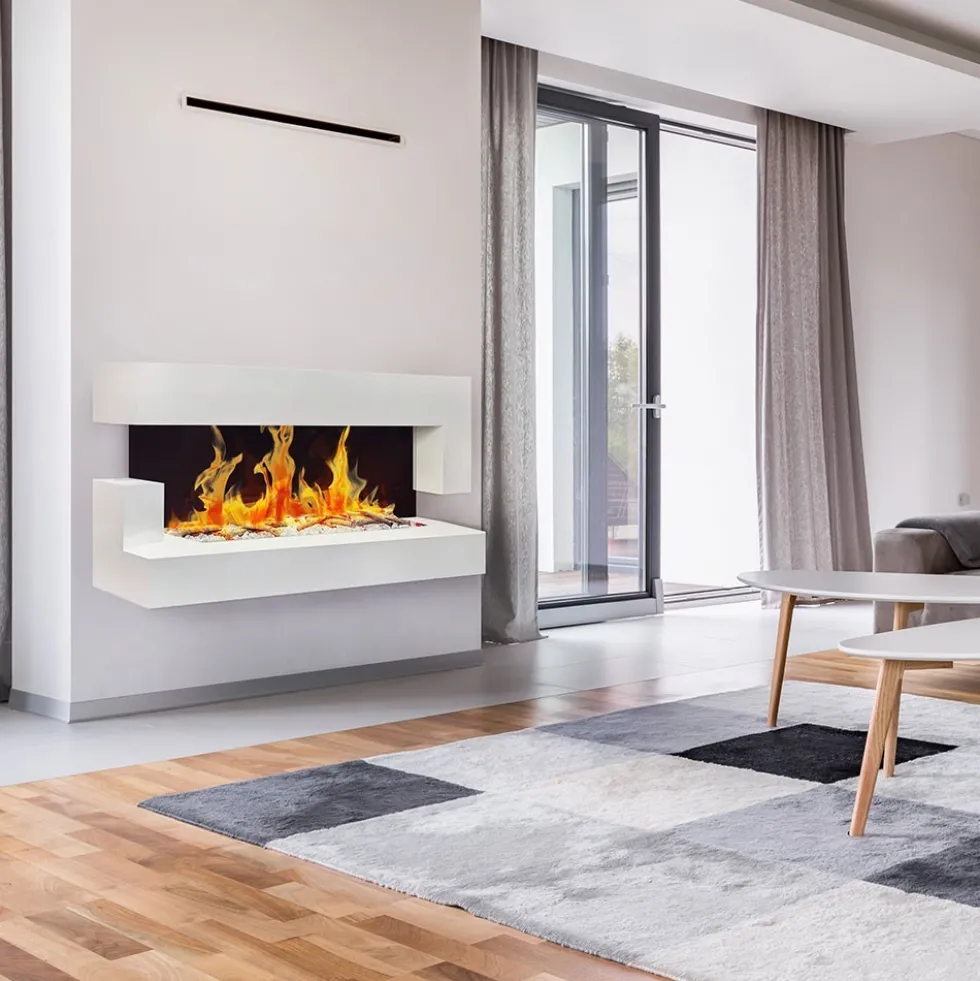 Cheminée électrique décorative - effet flammes - Quartz CHEMIN' ARTE