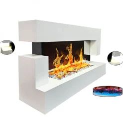 Cheminée électrique décorative - effet flammes - Quartz CHEMIN' ARTE