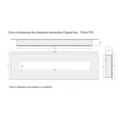 Cheminée électrique design à encastrer Elysée 5XL 182 cm CHEMIN' ARTE