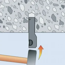 Chevilles métalliques Z-KSP (x100) pour fixation de suspente, acier phosphaté noir RAWL