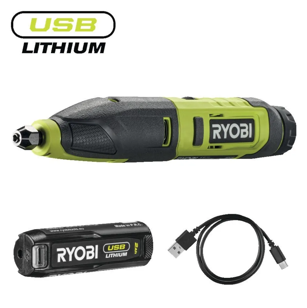 Ciseaux à bois 4V USB Lithium (1x2.0Ah) + 3 gouges - RPC4-120G RYOBI