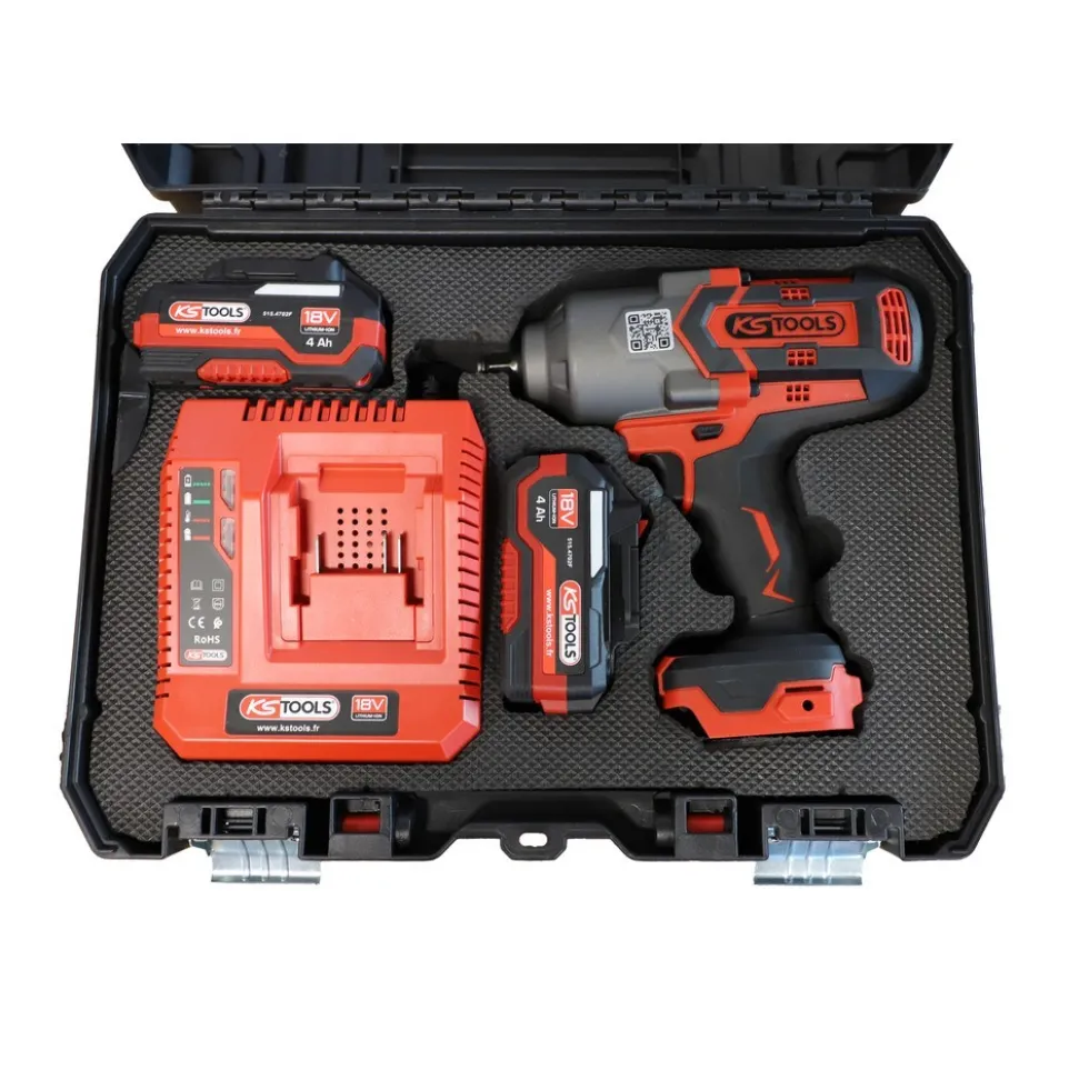 Clé à chocs Brushless 18V 1/2" - 1600 Nm + batteries et chargeur - 515.4715F KS TOOLS