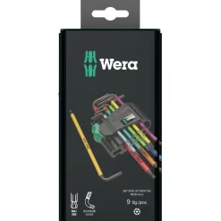 Clés 6 pans multicouleurs - empreinte Torx - 9 pièces WERA