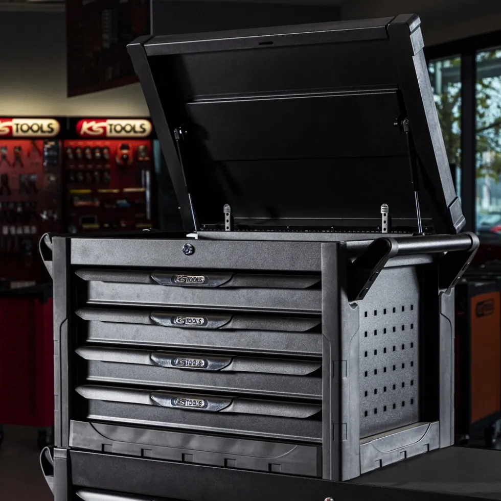 Coffre à outils 4 tiroirs avec compartiment supérieur KS TOOLS