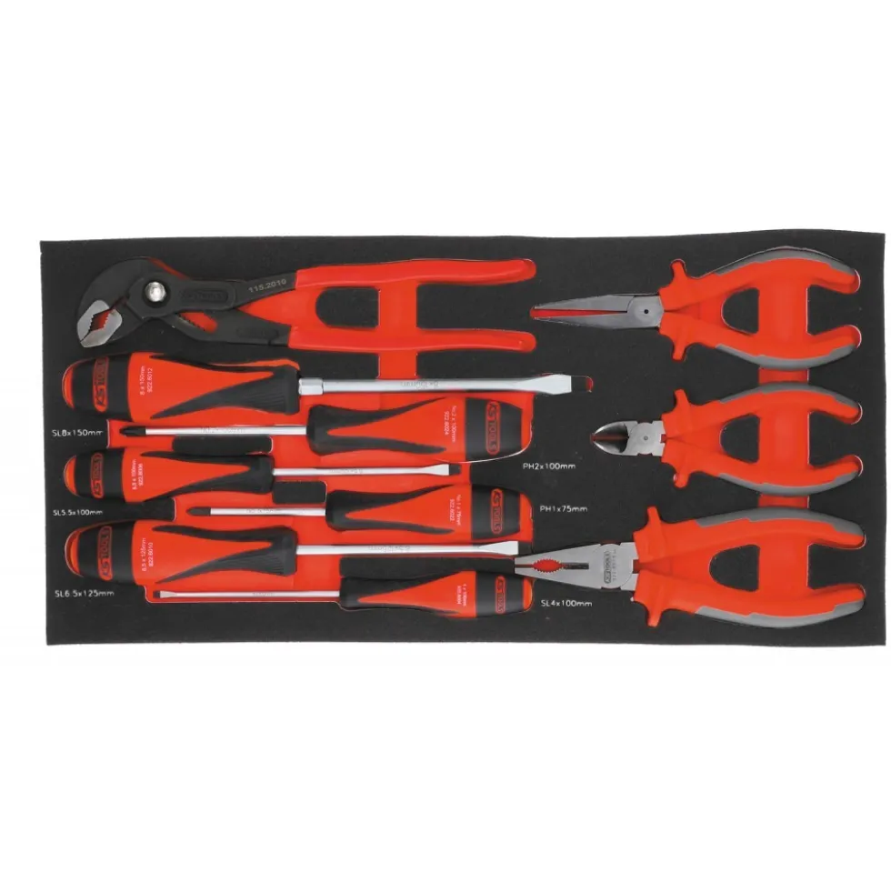 Coffre à outils ULTIMATE® - 3 tiroirs et plateau - 114 pièces KS TOOLS