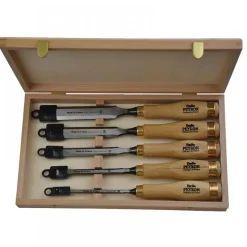 Coffret de cinq ciseaux à bois pour sculpteur 111T EMILE PEYRON