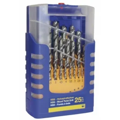 Coffret de 25 forets bois HSS - haute performance - diamètre 1 à 13 mm FISCH FAMMAB