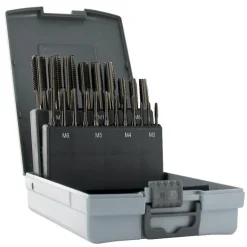 Coffret de 7 jeux de 3 tarauds à main - HSS DIN 352 M3 à M12 - 21 pièces TIVOLY