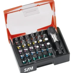 Coffret de 31 pièces d'embout de vissage - toutes empreintes - EMB-31C SAM OUTILLAGE