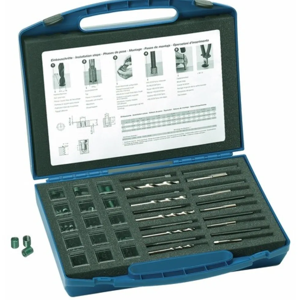 Coffret de réparation des taraudages M5 à M12 + 210 filets BOLLHOFF