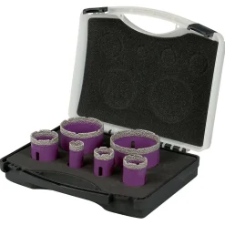 Coffret de 6 trépans diamant à sec M14 - 22 à 76 mm SIDAMO