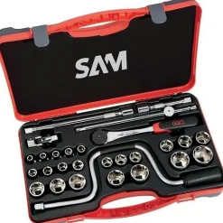 Coffret 1/2" douilles, cliquet et accessoires - 28 pièces SAM OUTILLAGE