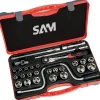 Coffret 1/2" douilles, cliquet push et accessoires - 28 pièces SAM OUTILLAGE
