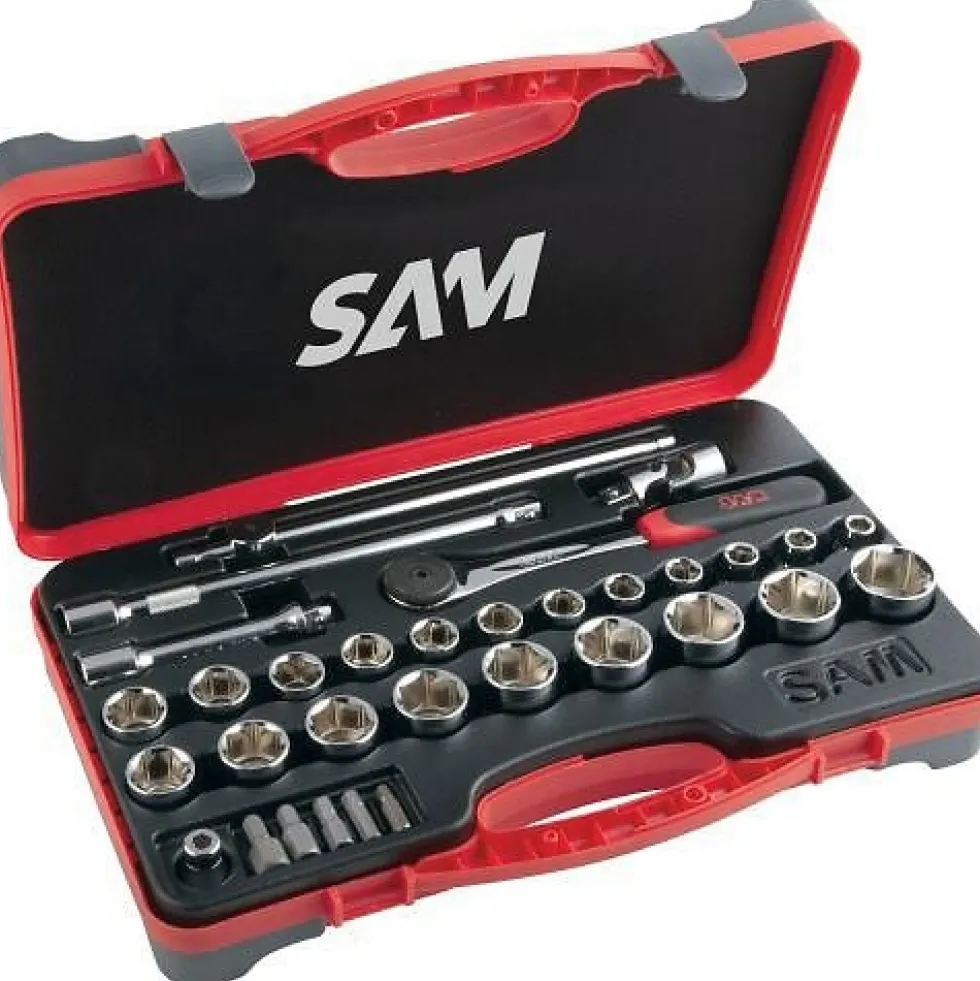 Coffret 1/2" douilles et accessoires - 32 pièces SAM OUTILLAGE