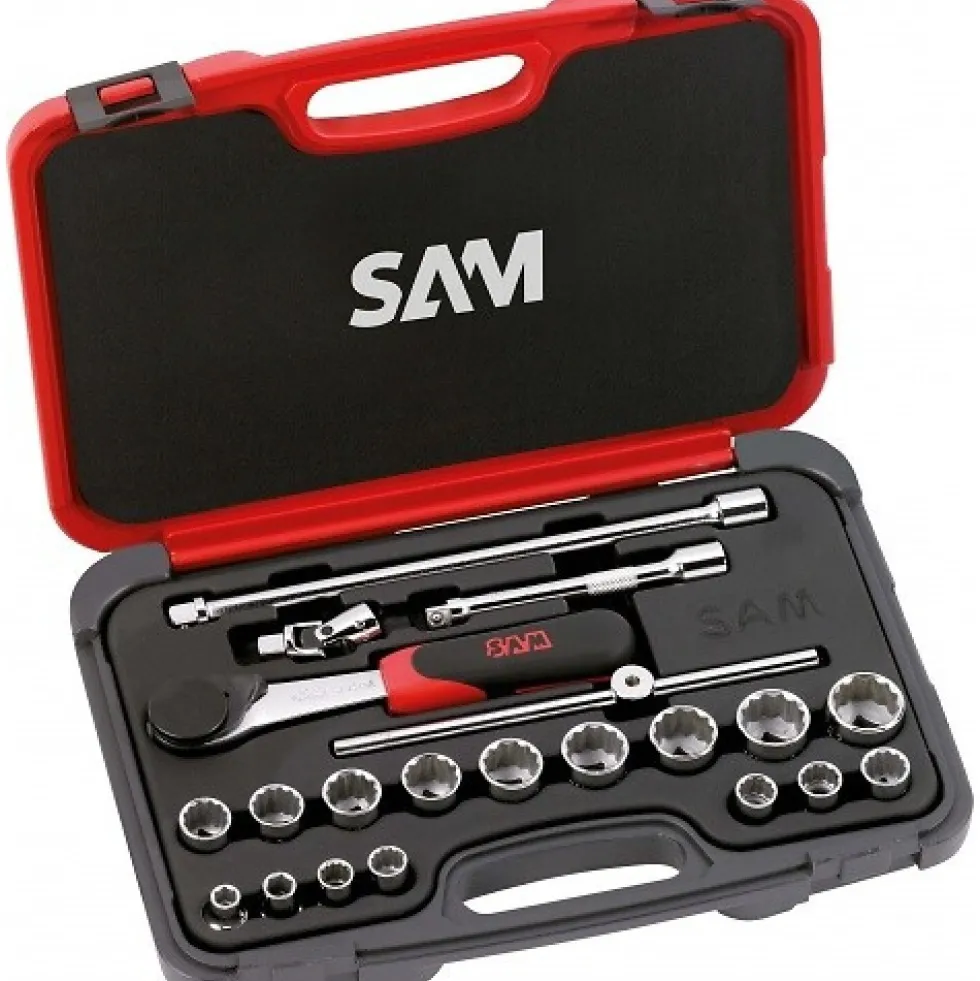 Coffret 3/8" douilles et accessoires - 22 pièces SAM OUTILLAGE