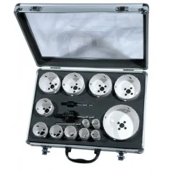 Coffret industrie 13 trépans bi-métal + accessoires LEMAN