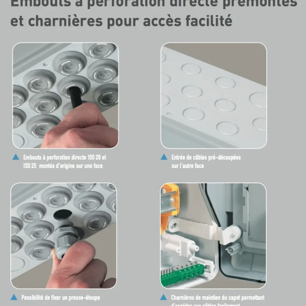 Coffret électrique étanche - 1x6 modules - 1 rangée - Plexo 3 LEGRAND